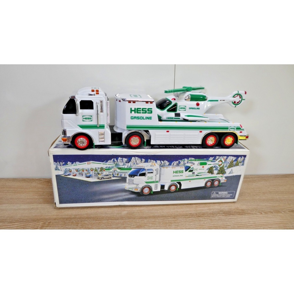 VINTAGE HESS GASOLINE TOY TRUCK AND HELICOPTER 2006 BOXED - Read Desc - Picture 2 of 6